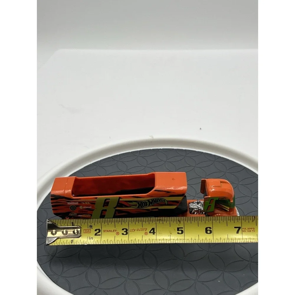 Hot Wheels Super Rigs Big Rig Heat FKW92 Orange #8 Car Hauler 2019 Loose
